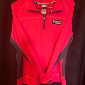 VS PINK hot pink Ultimate 1/4 Zip Pullover Jacket
